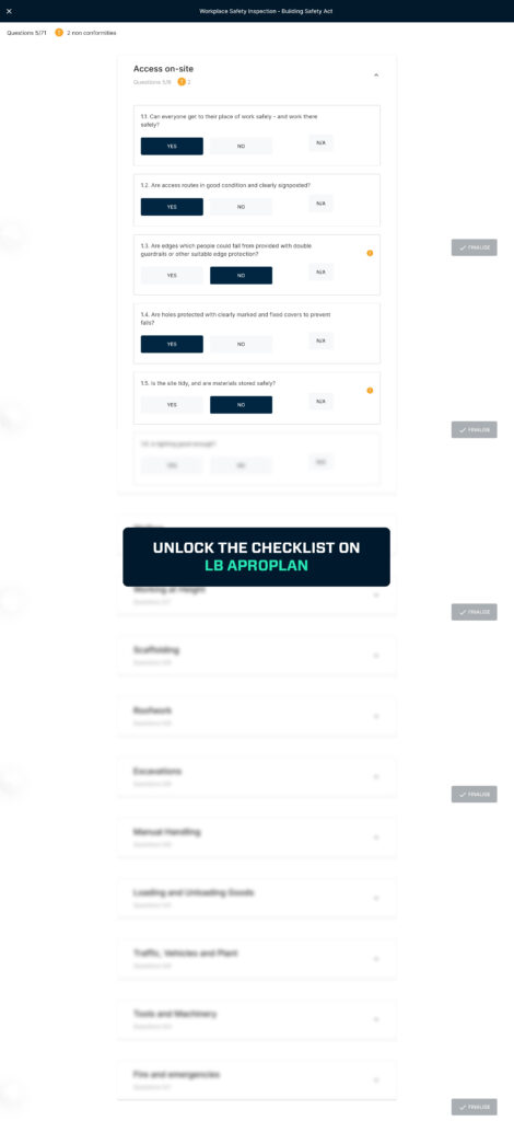 Workplace safety inspection checklist overview | LetsBuild
