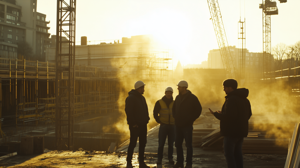 construction team on site