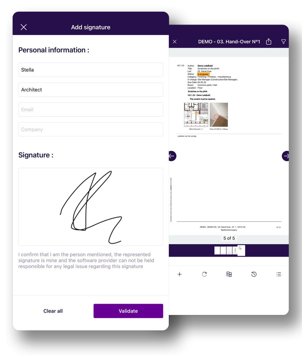 form signatures